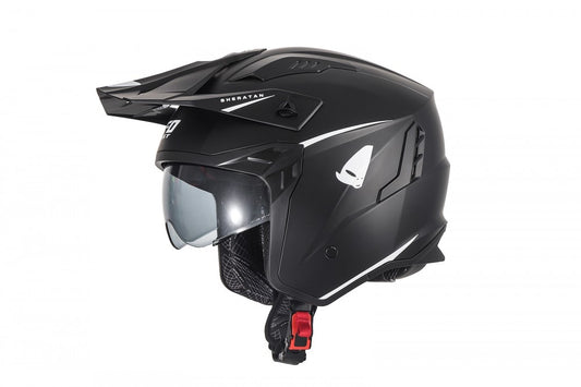 Casco Trial UFO Jet Sheratan Nero - HE13002