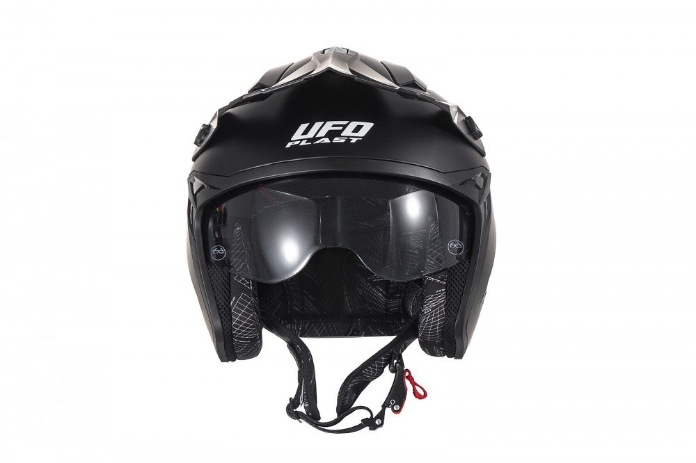 Casco Trial UFO Jet Sheratan Nero - HE13002