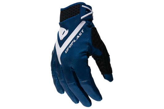 Guanti motocross UFO Hayes blu navy e bianco