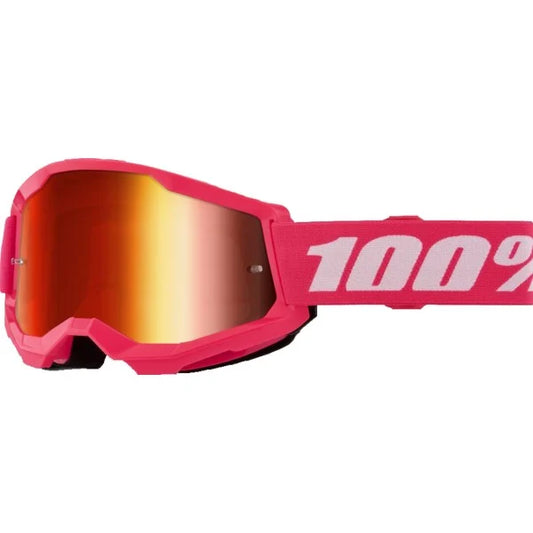 Maschera 100% Strata 2 Rosa Fluo - Lente a specchio